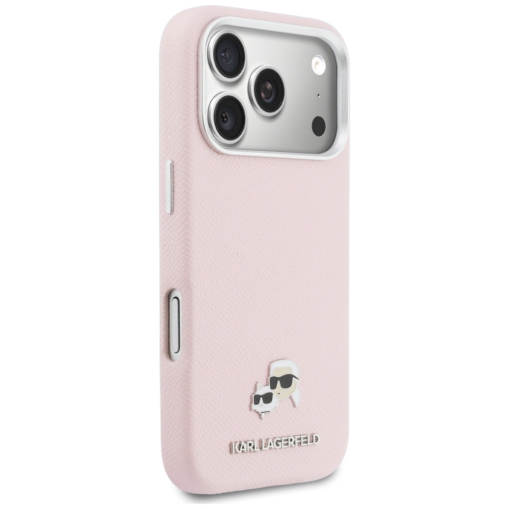 Θήκη MagSafe για Apple iPhone 17 Pro, Karl Lagerfeld, Karl & Choupette Head's Pin, Ροζ