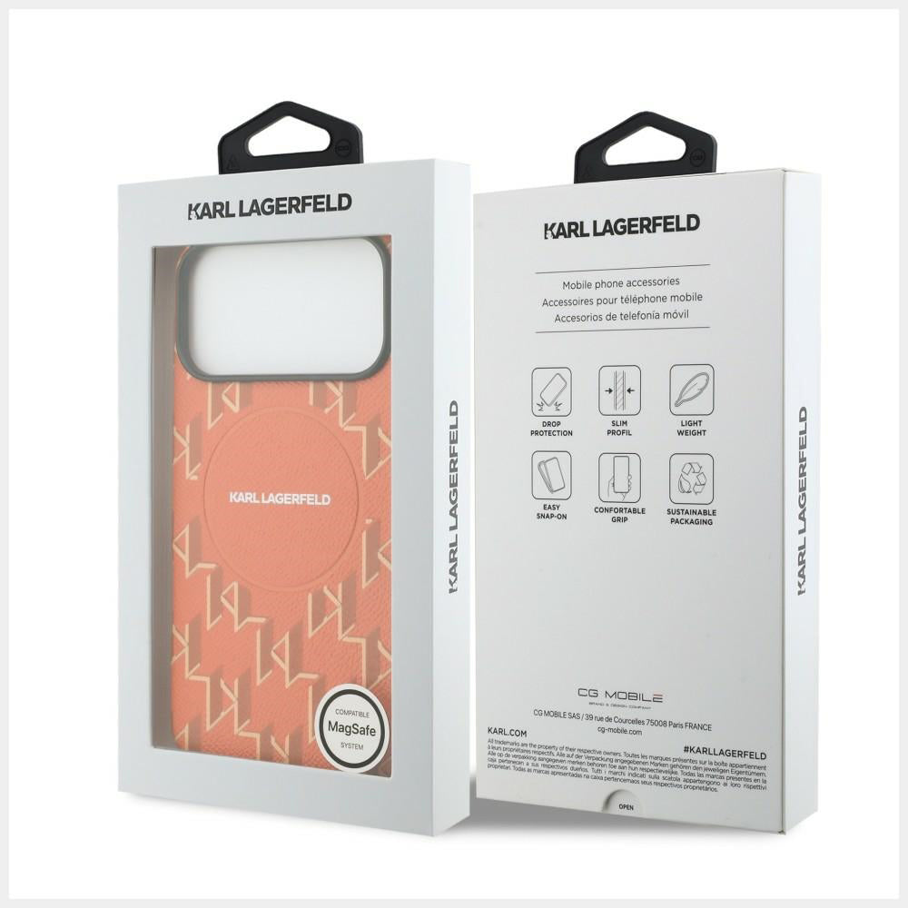 Θήκη MagSafe για Apple iPhone 17 Pro, Karl Lagerfeld, KL Monogram Logo, Πορτοκαλί