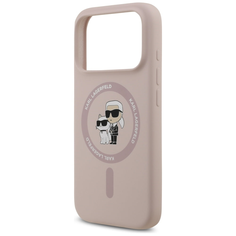 Θήκη MagSafe για Apple iPhone 17 Pro, Karl Lagerfeld, Ring Karl & Choupette, Ροζ