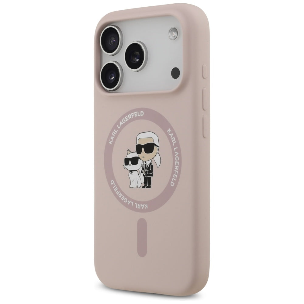 Θήκη MagSafe για Apple iPhone 17 Pro, Karl Lagerfeld, Ring Karl & Choupette, Ροζ