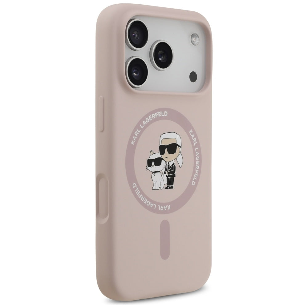 Θήκη MagSafe για Apple iPhone 17 Pro, Karl Lagerfeld, Ring Karl & Choupette, Ροζ