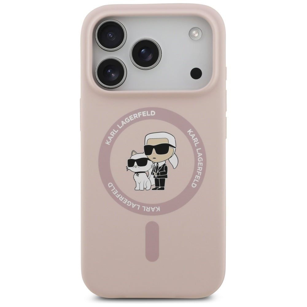 Θήκη MagSafe για Apple iPhone 17 Pro, Karl Lagerfeld, Ring Karl & Choupette, Ροζ