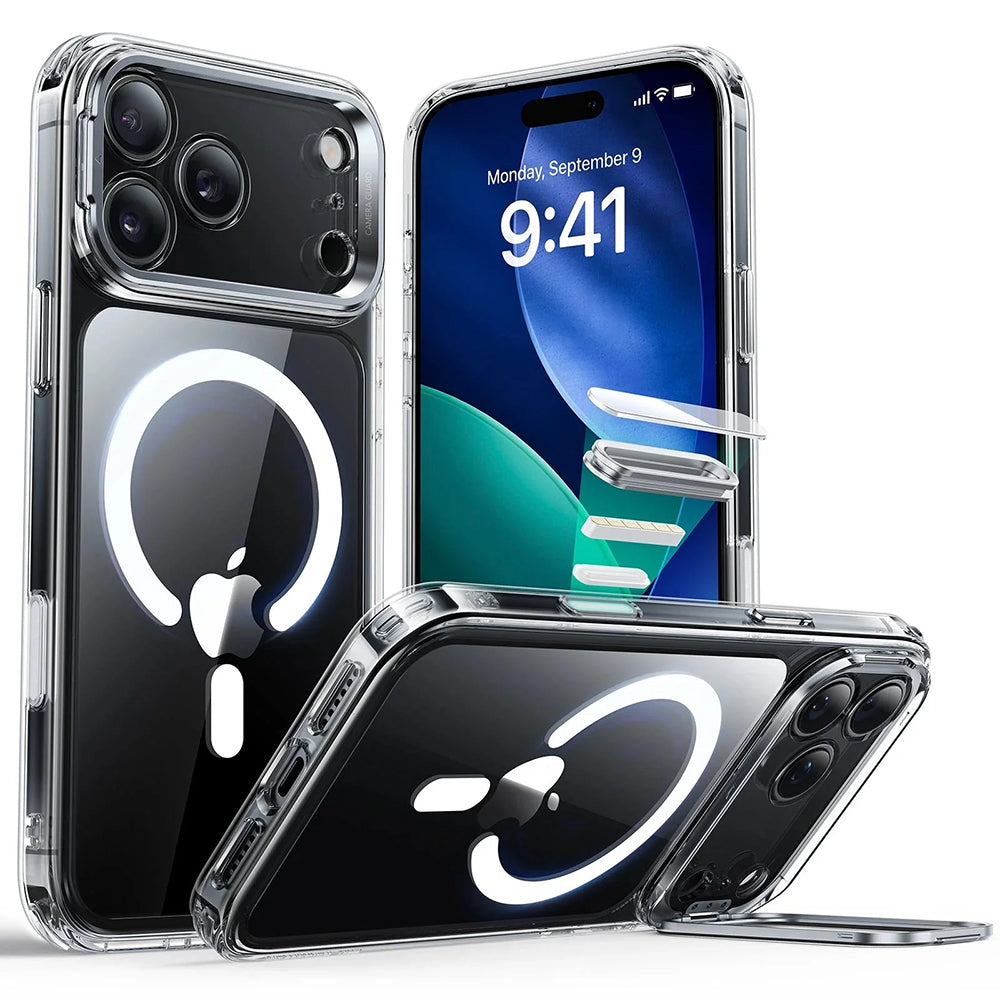Θήκη MagSafe για Apple iPhone 17 Pro Max, ESR, Classic Hybrid Kickstand, Διαφανής