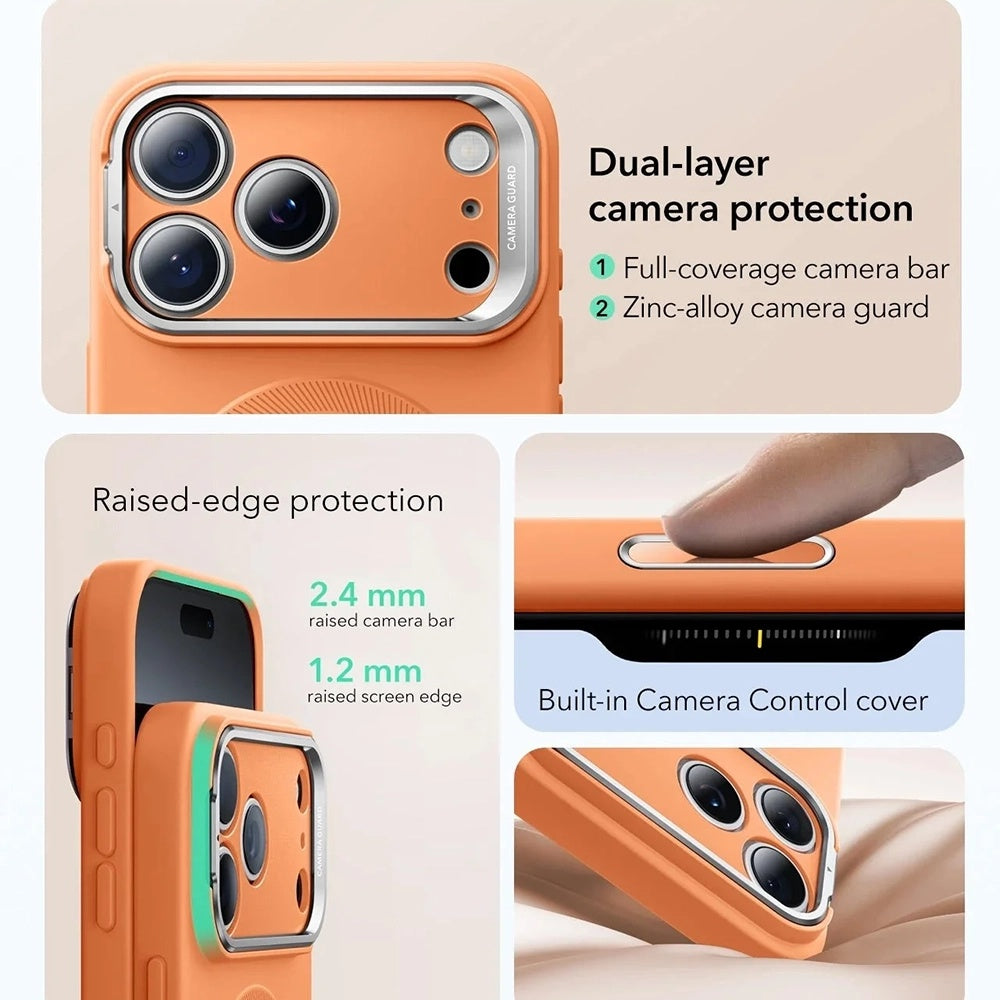 Θήκη MagSafe για Apple iPhone 17 Pro Max, ESR, Cloud Soft Kickstand, Πορτοκαλί