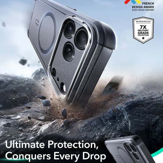 Θήκη MagSafe για Apple iPhone 17 Pro Max, ESR, Cyber Armor Kickstand, Γκρι