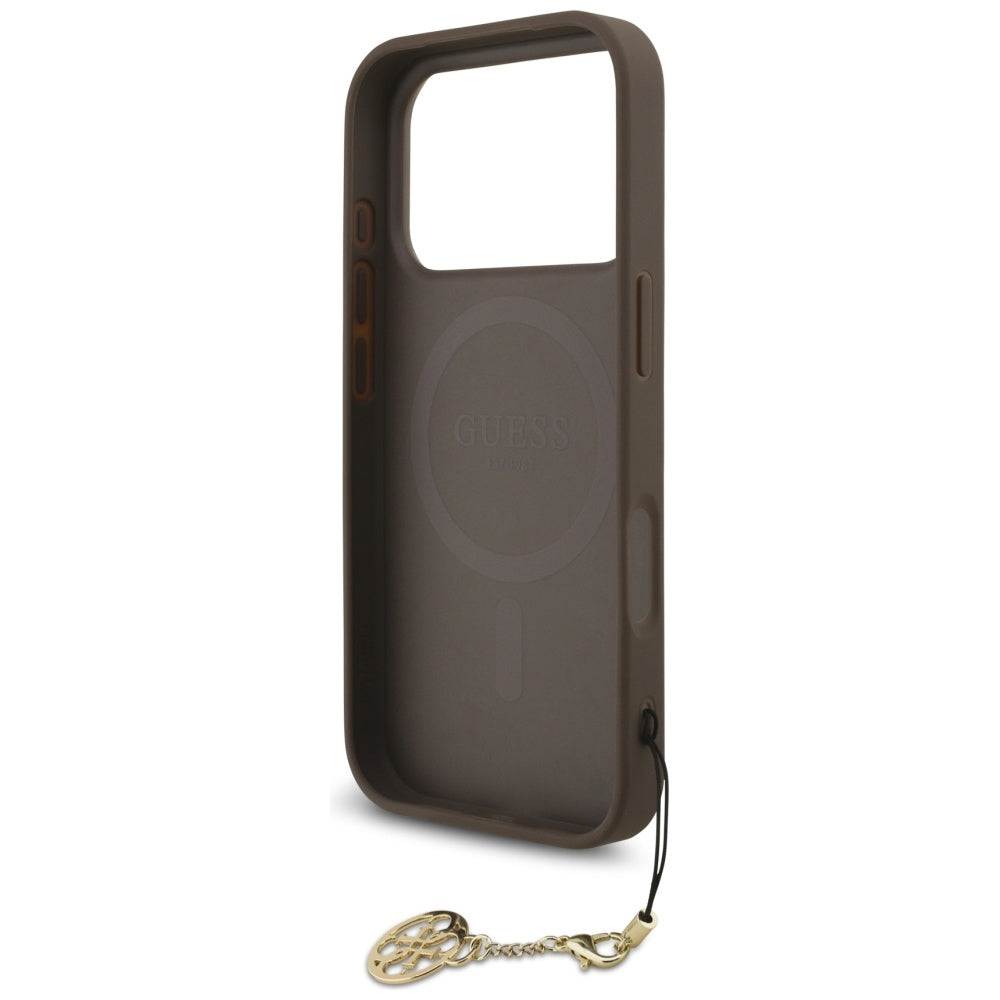 Θήκη MagSafe για Apple iPhone 17 Pro Max, Guess, 4G Charm Cradle, Καφέ