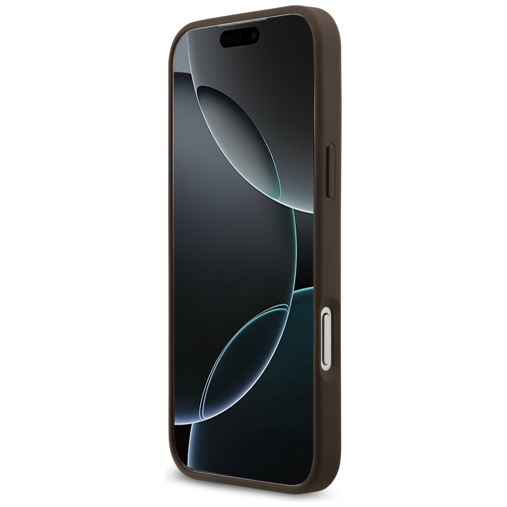 Θήκη MagSafe για Apple iPhone 17 Pro Max, Guess, 4G Circle Classic Logo, Καφέ