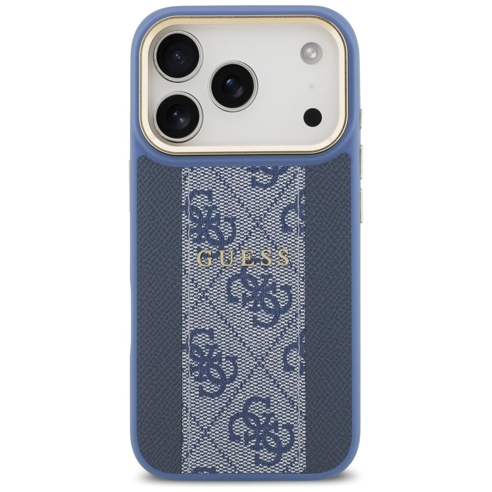 Θήκη MagSafe για Apple iPhone 17 Pro Max, Guess, 4G Stripe, Μπλε