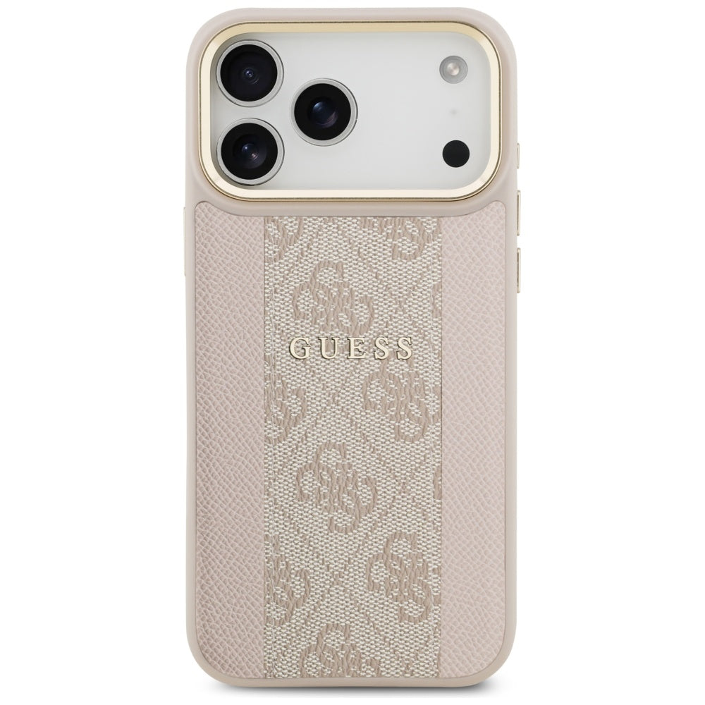 Θήκη MagSafe για Apple iPhone 17 Pro Max, Guess, 4G Stripe, Ροζ