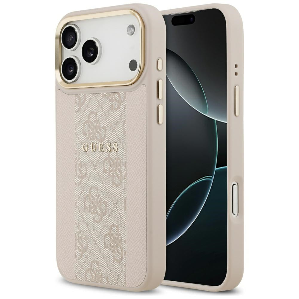 Θήκη MagSafe για Apple iPhone 17 Pro Max, Guess, 4G Stripe, Ροζ