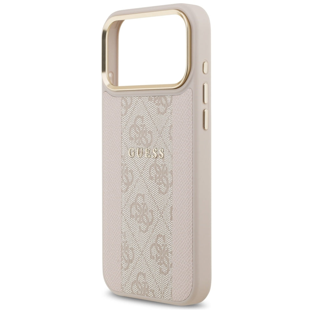 Θήκη MagSafe για Apple iPhone 17 Pro Max, Guess, 4G Stripe, Ροζ