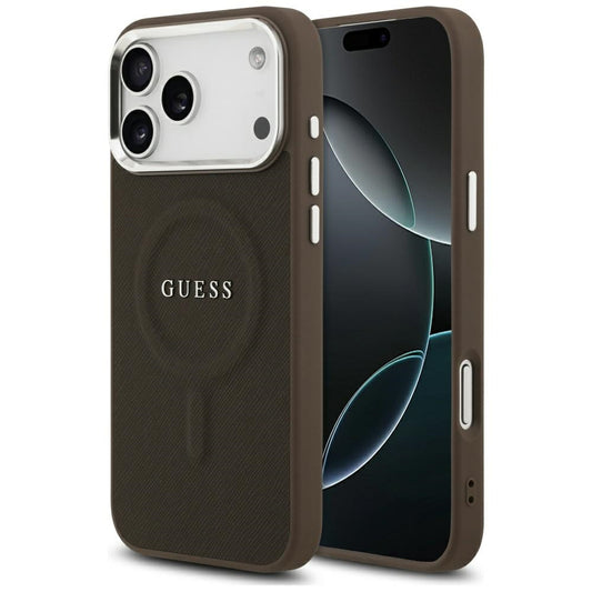 Θήκη MagSafe για Apple iPhone 17 Pro Max, Guess, Classic Logo, Καφέ
