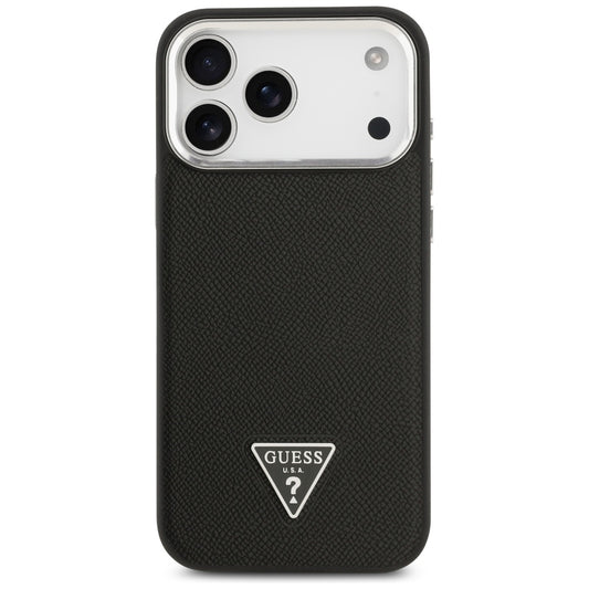 Θήκη MagSafe για Apple iPhone 17 Pro Max, Guess, Grained Triangle Logo, Μαύρη