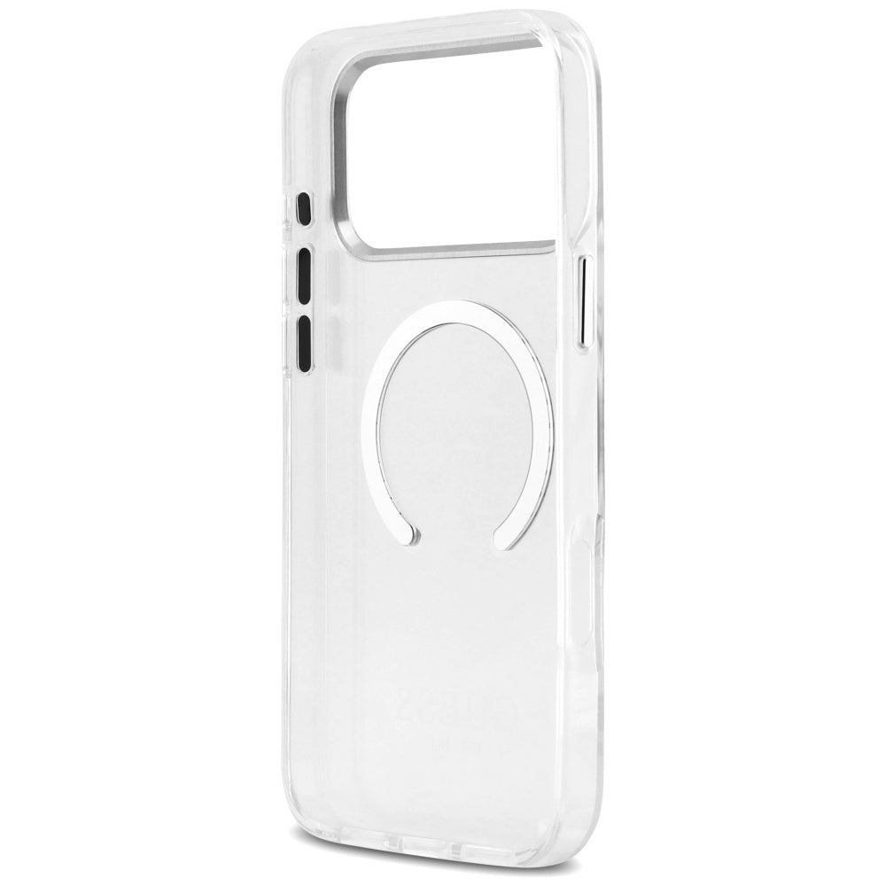 Θήκη MagSafe για Apple iPhone 17 Pro Max, Guess, Metal Outline, Ασημί