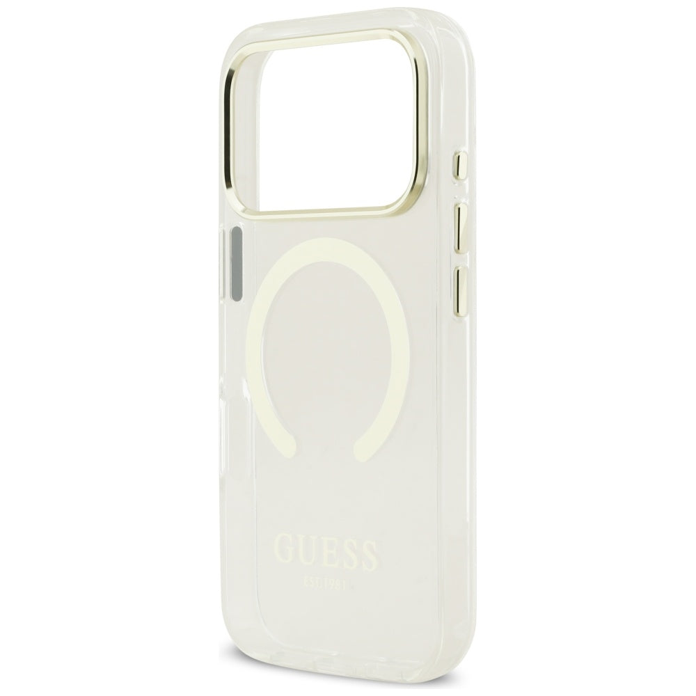 Θήκη MagSafe για Apple iPhone 17 Pro Max, Guess, Metal Outline, Χρυσή