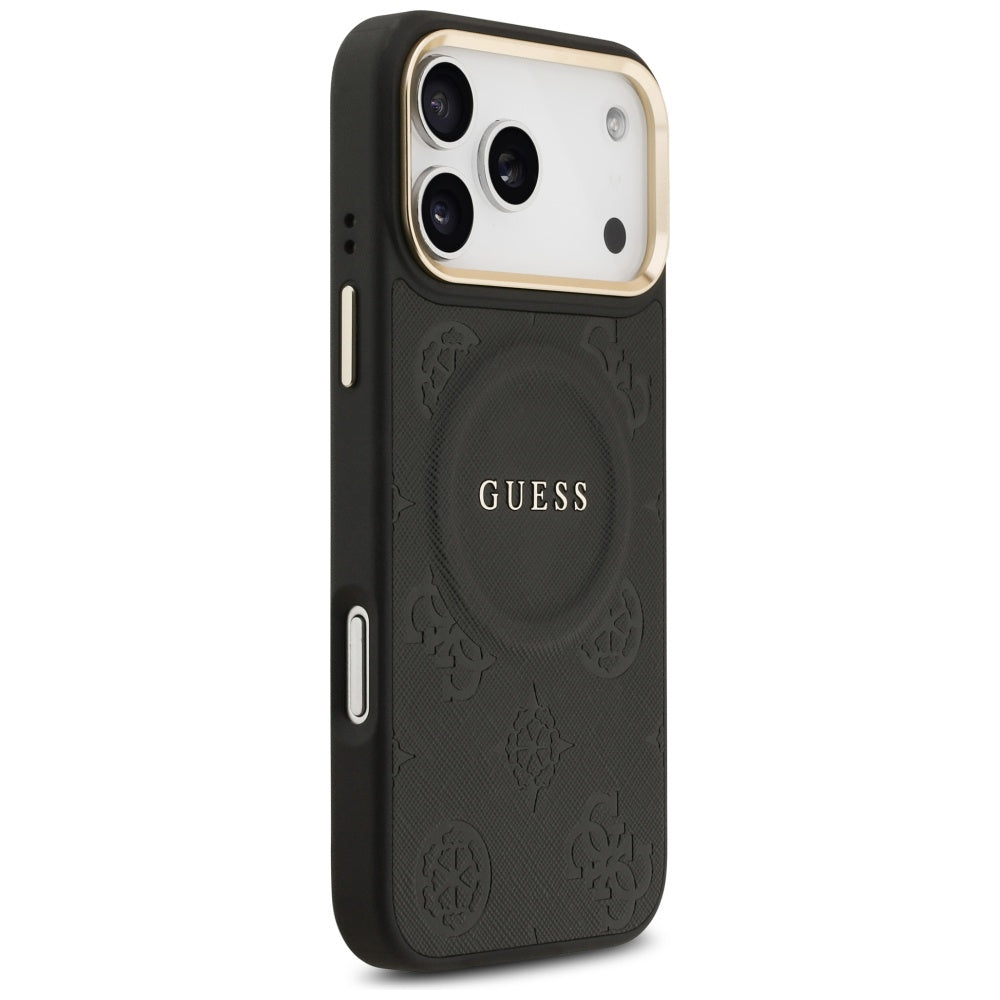 Θήκη MagSafe για Apple iPhone 17 Pro Max, Guess, Peony Hot Stamp, Μαύρη