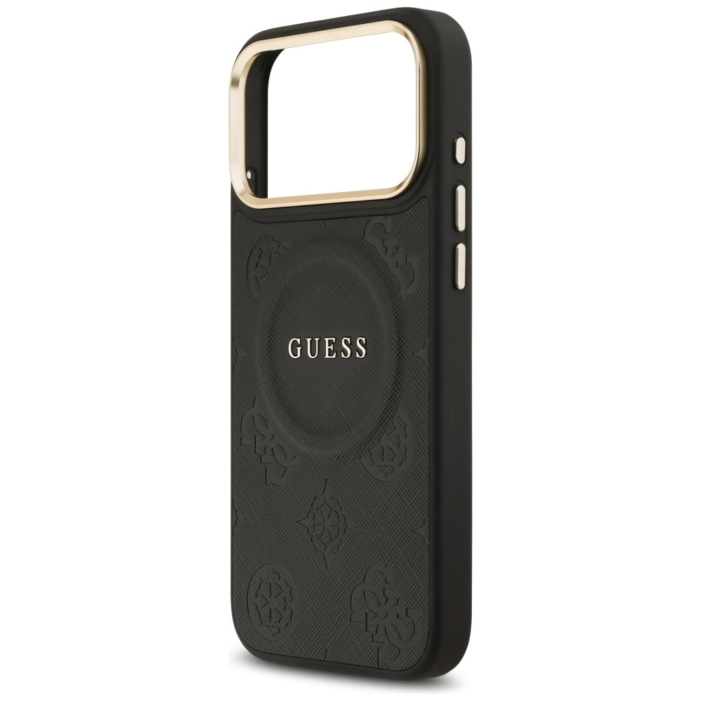 Θήκη MagSafe για Apple iPhone 17 Pro Max, Guess, Peony Hot Stamp, Μαύρη