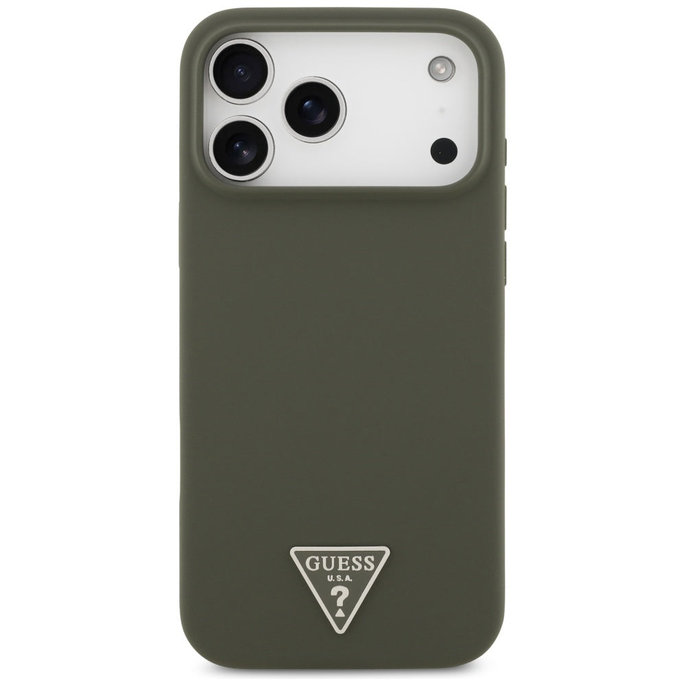 Θήκη MagSafe για Apple iPhone 17 Pro Max, Guess, Triangle Logo, Χακί