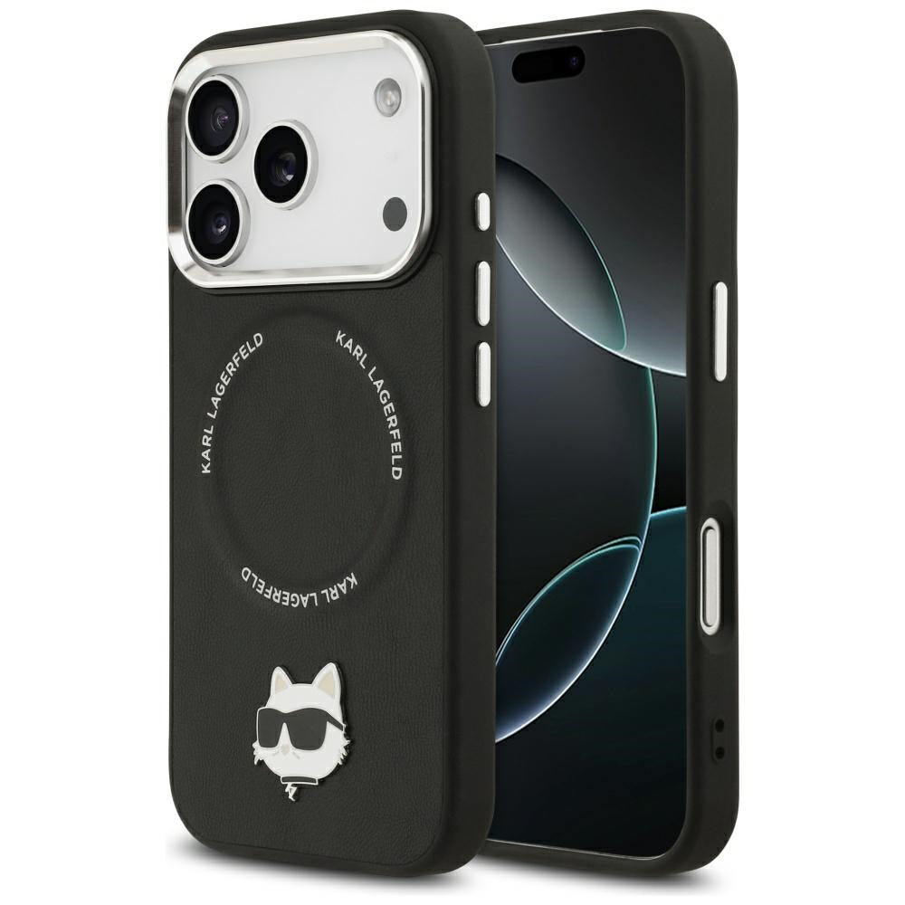 Θήκη MagSafe για Apple iPhone 17 Pro Max, Karl Lagerfeld, Choupette Pin, Μαύρη