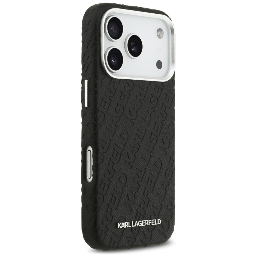 Θήκη MagSafe για Apple iPhone 17 Pro Max, Karl Lagerfeld, FW Stamped Karl, Μαύρη