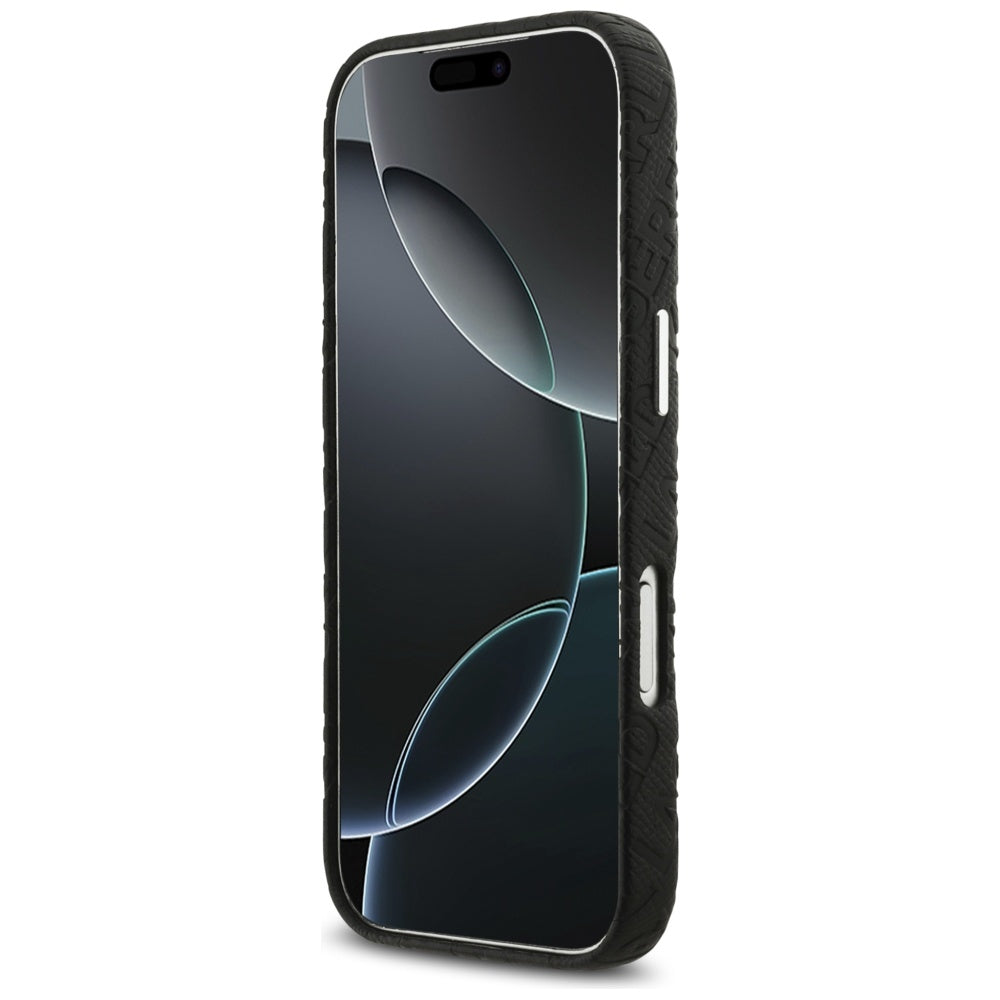 Θήκη MagSafe για Apple iPhone 17 Pro Max, Karl Lagerfeld, FW Stamped Karl, Μαύρη
