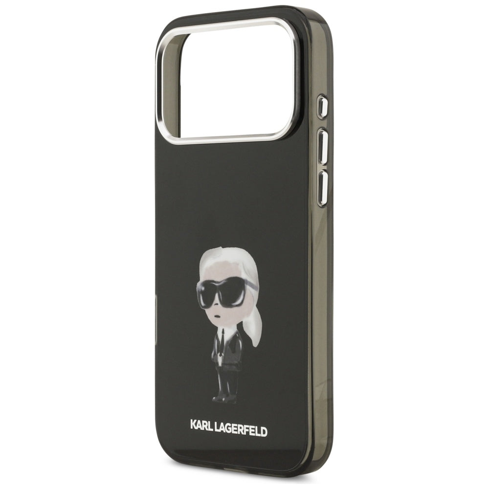 Θήκη MagSafe για Apple iPhone 17 Pro Max, Karl Lagerfeld, IML Aquarelle Karl Ikonik, Μαύρη