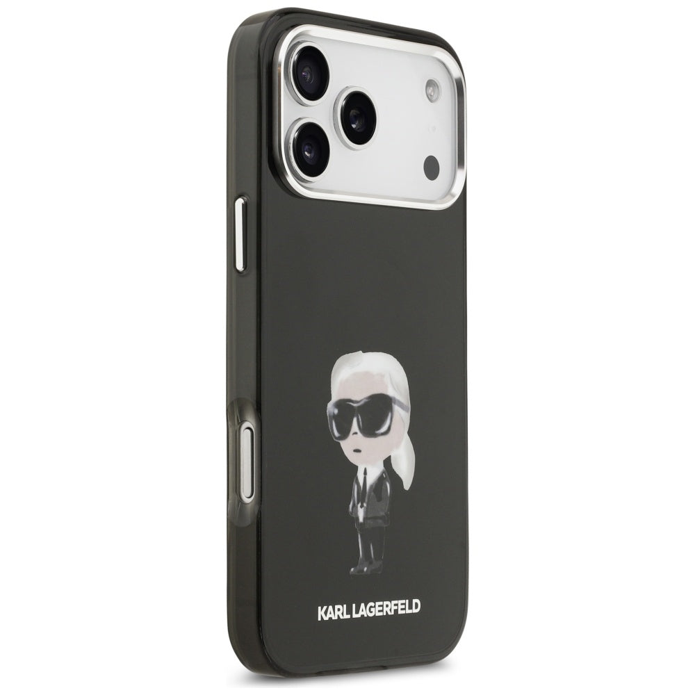 Θήκη MagSafe για Apple iPhone 17 Pro Max, Karl Lagerfeld, IML Aquarelle Karl Ikonik, Μαύρη