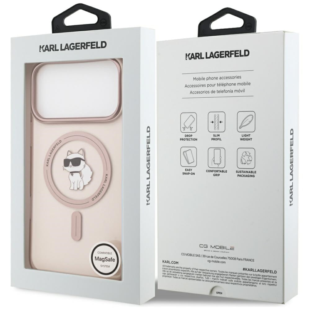 Θήκη MagSafe για Apple iPhone 17 Pro Max, Karl Lagerfeld, IML Choupette, Ροζ