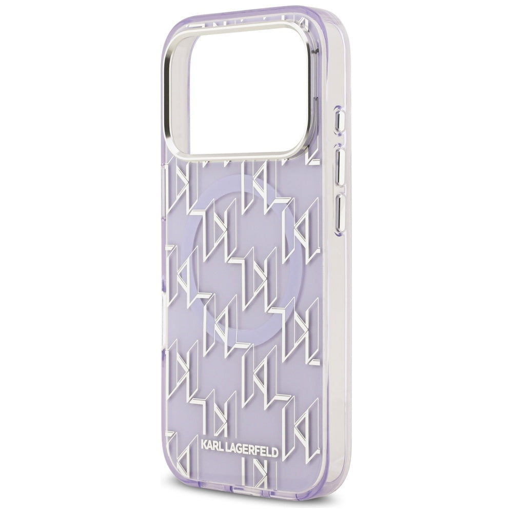 Θήκη MagSafe για Apple iPhone 17 Pro Max, Karl Lagerfeld, IML KL Monogram, Μωβ