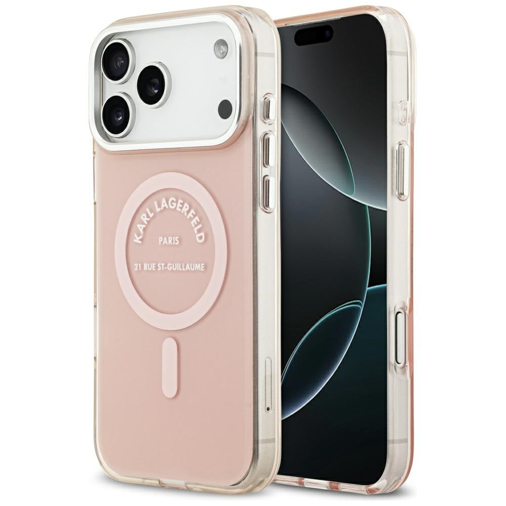 Θήκη MagSafe για Apple iPhone 17 Pro Max, Karl Lagerfeld, IML Logo RSG, Ροζ