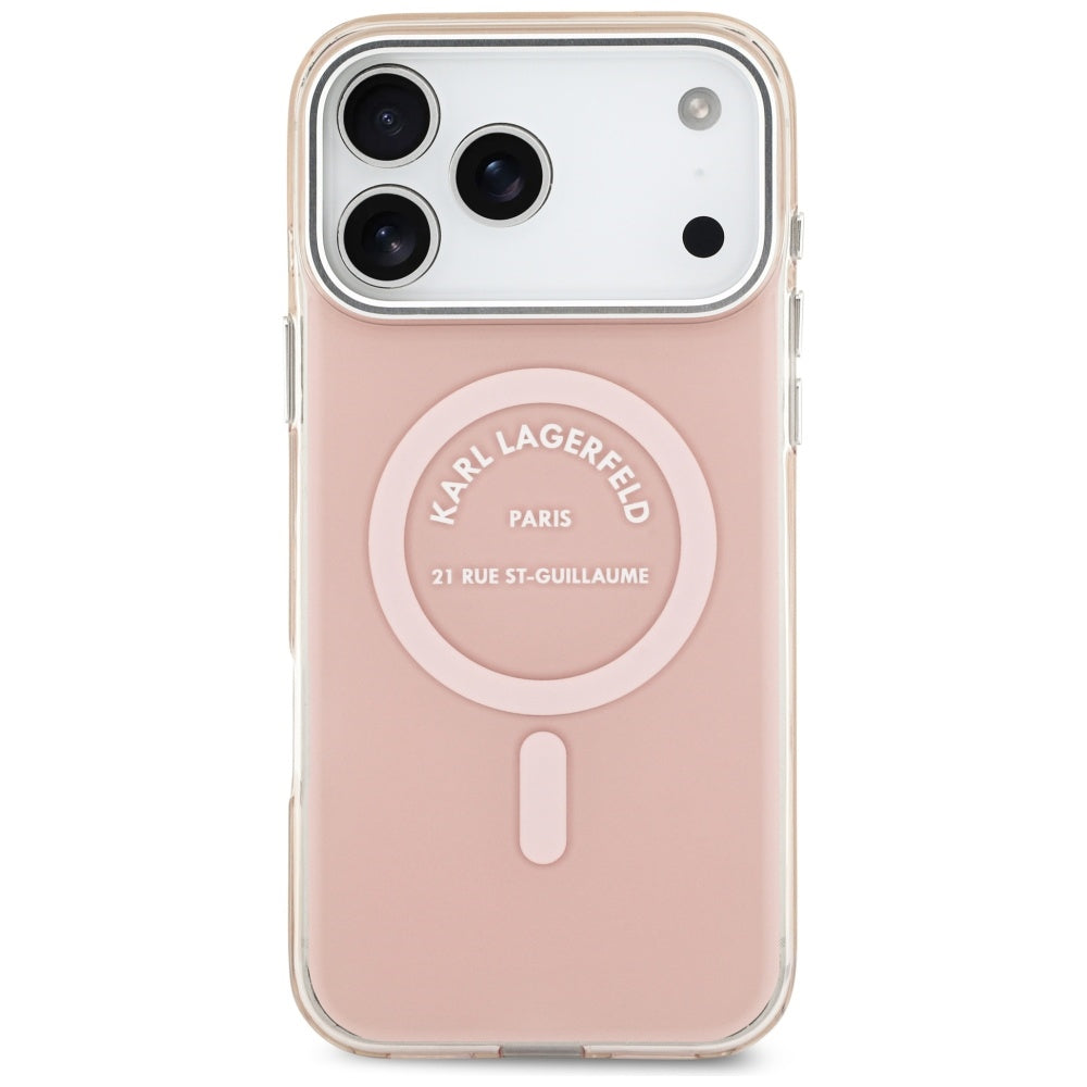 Θήκη MagSafe για Apple iPhone 17 Pro Max, Karl Lagerfeld, IML Logo RSG, Ροζ