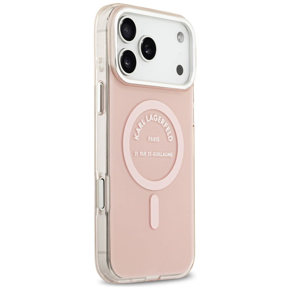 Θήκη MagSafe για Apple iPhone 17 Pro Max, Karl Lagerfeld, IML Logo RSG, Ροζ