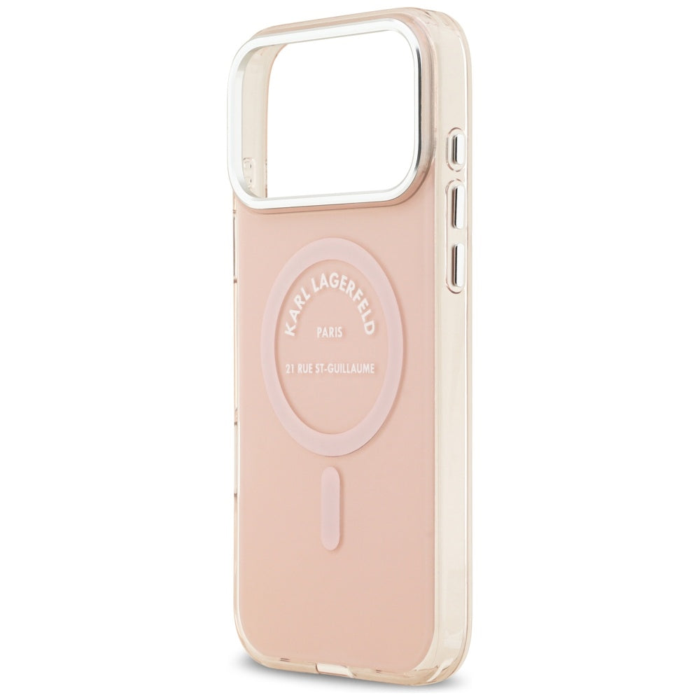 Θήκη MagSafe για Apple iPhone 17 Pro Max, Karl Lagerfeld, IML Logo RSG, Ροζ