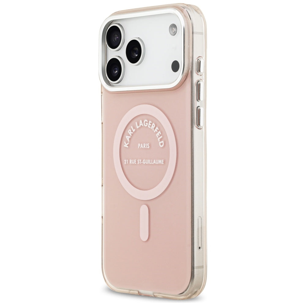 Θήκη MagSafe για Apple iPhone 17 Pro Max, Karl Lagerfeld, IML Logo RSG, Ροζ