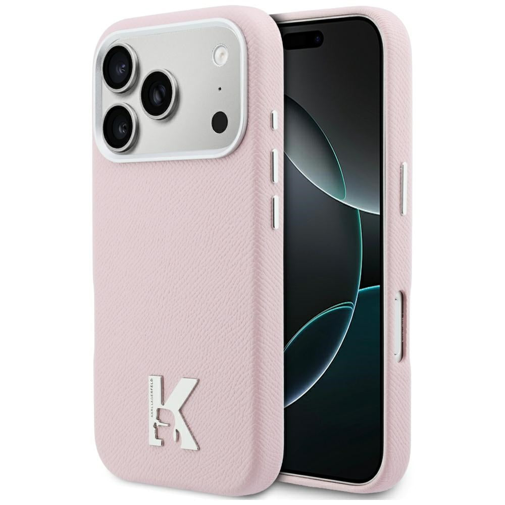 Θήκη MagSafe για Apple iPhone 17 Pro Max, Karl Lagerfeld, Karl Head Logo, Ροζ