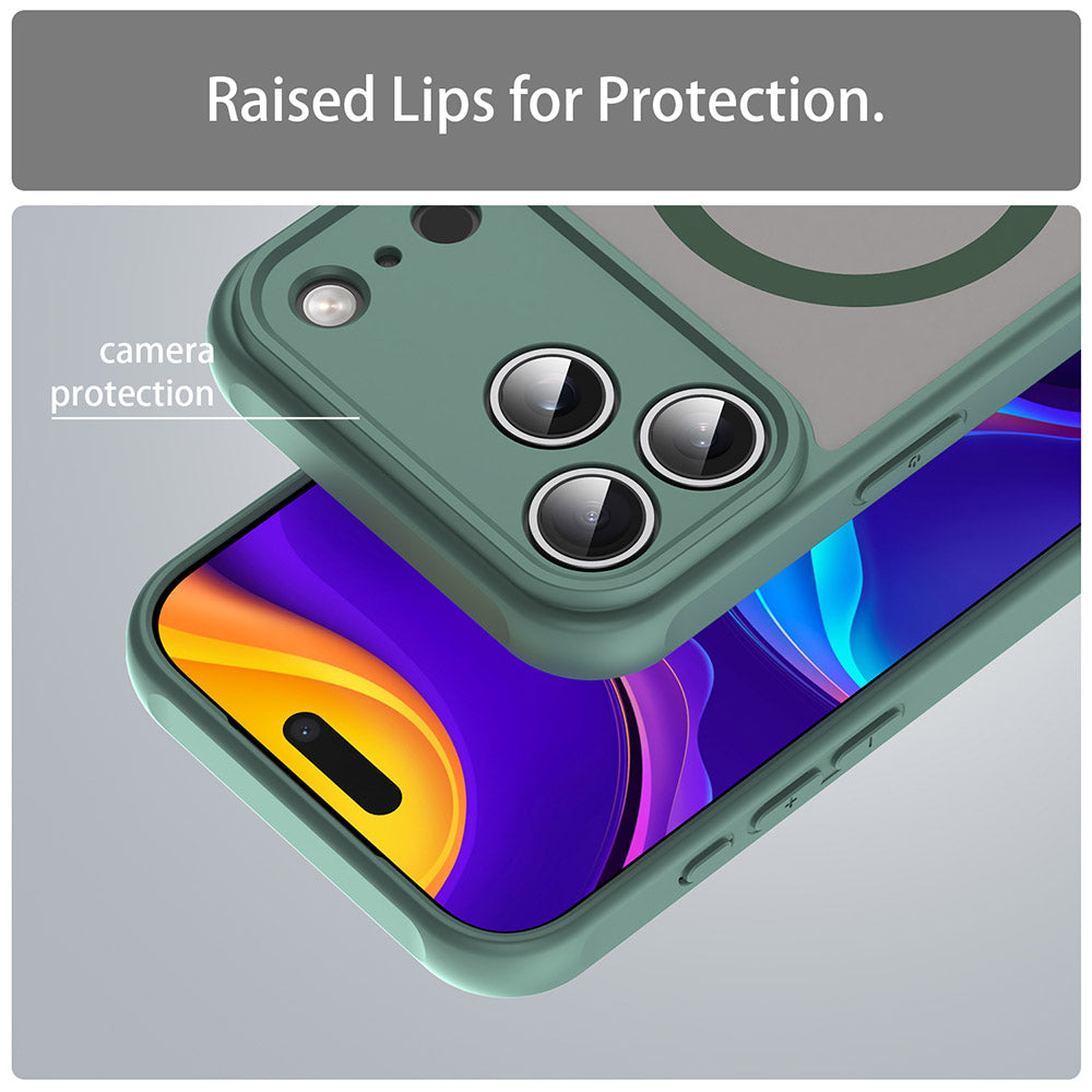 Θήκη MagSafe για Apple iPhone 17 Pro Max, Techsuit, HaloFrost II, Πράσινο