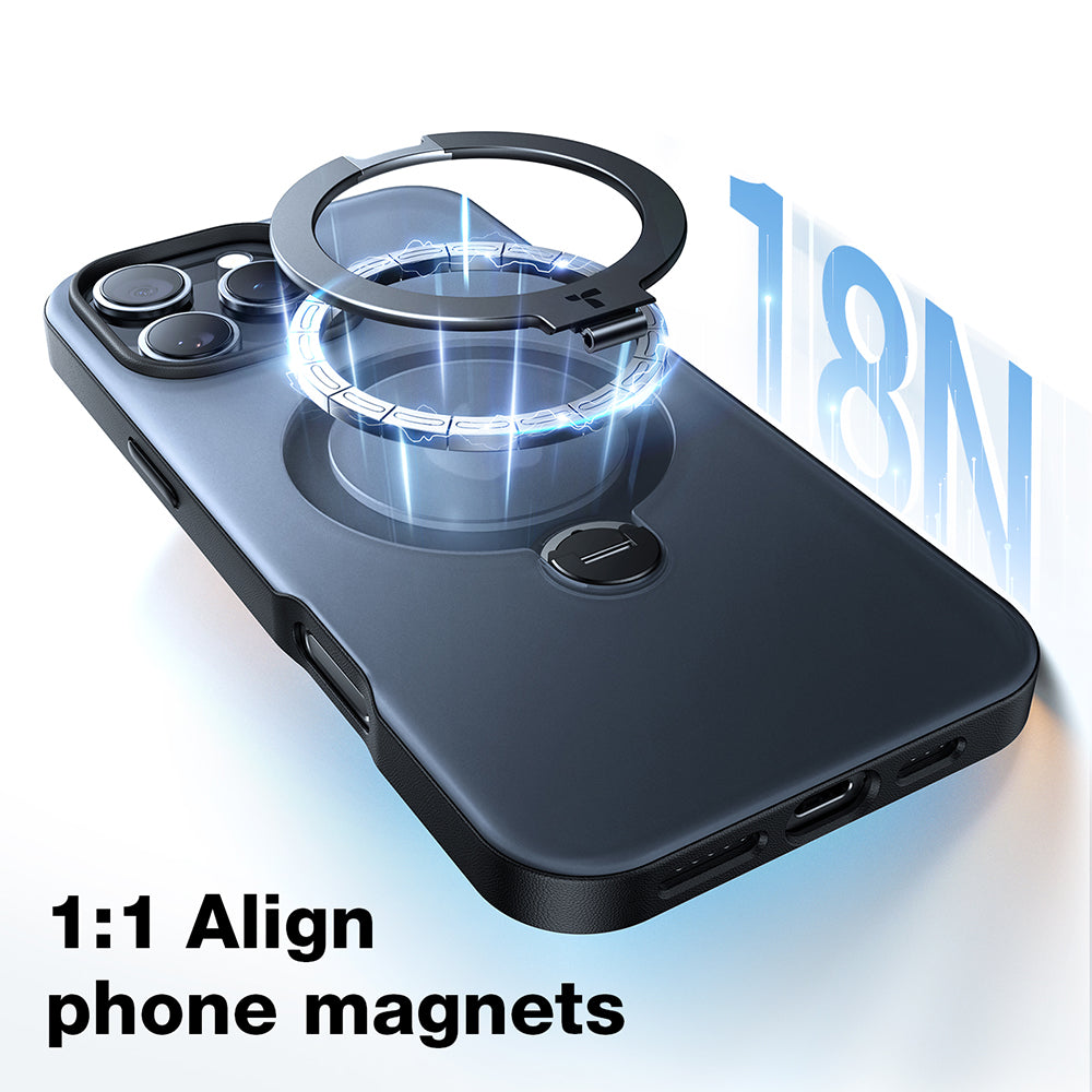 Θήκη MagSafe για Apple iPhone 17 Pro Max, Torras, Ostand Spin, Πορτοκαλί
