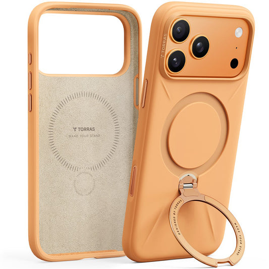 Θήκη MagSafe για Apple iPhone 17 Pro Max, Torras, QPRO Silicone, Πορτοκαλί