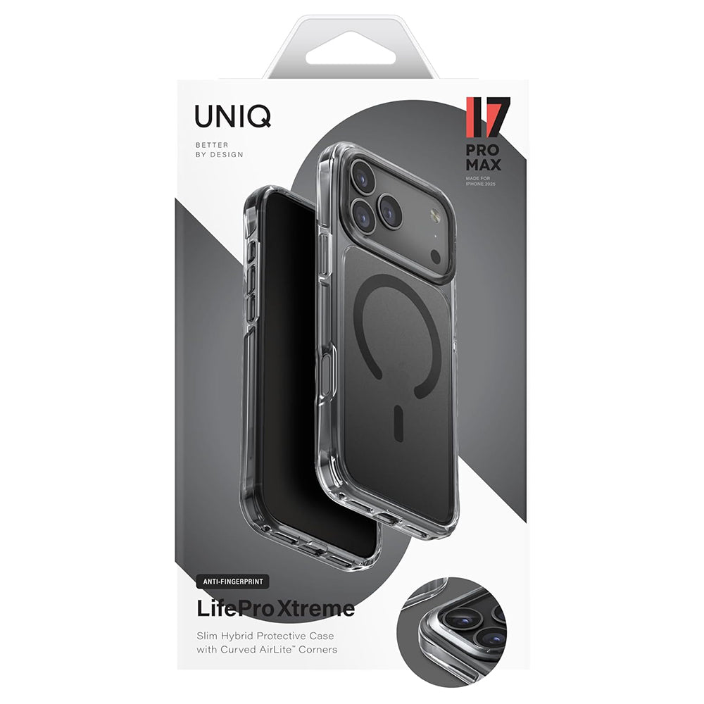 Θήκη MagSafe για Apple iPhone 17 Pro Max, UNIQ, LifePro Xtreme MagClick, Μαύρη