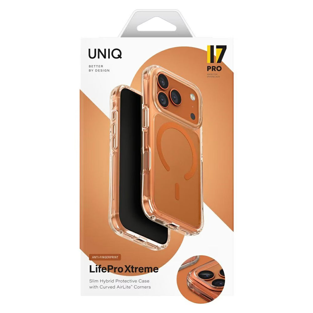Θήκη MagSafe για Apple iPhone 17 Pro Max, UNIQ, LifePro Xtreme MagClick, Πορτοκαλί