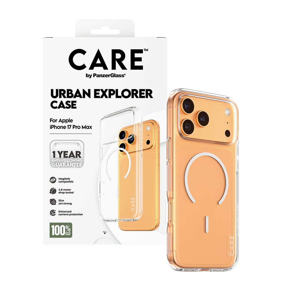 Θήκη MagSafe για Apple iPhone 17 Pro, PanzerGlass, Care Urban Explorer, Διαφανής Λευκή