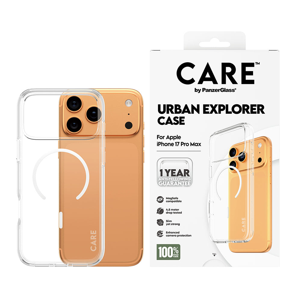 Θήκη MagSafe για Apple iPhone 17 Pro, PanzerGlass, Care Urban Explorer, Διαφανής Λευκή