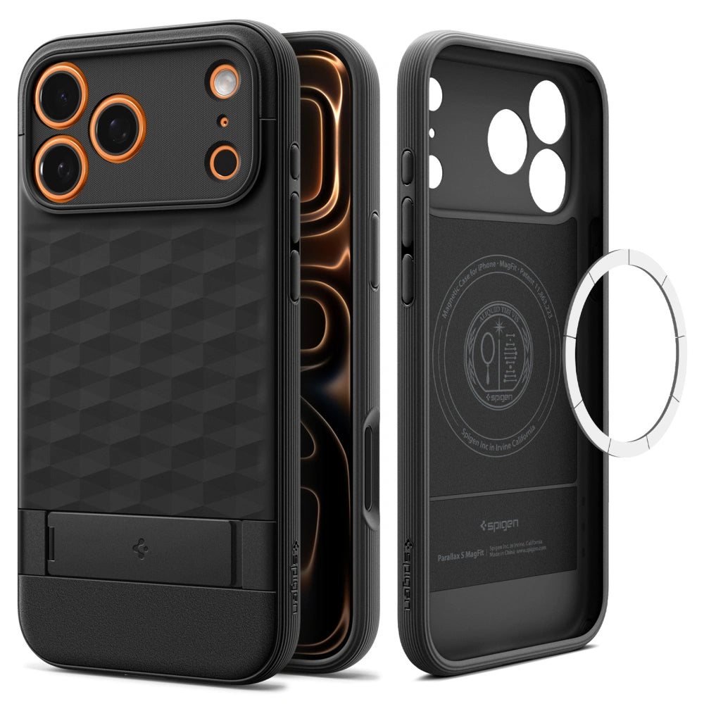 Θήκη MagSafe για Apple iPhone 17 Pro, Spigen, Caseology Parallax S, Ματ Μαύρη