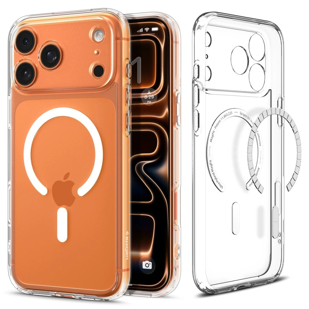 Θήκη MagSafe για Apple iPhone 17 Pro, Spigen, Ultra Hybrid, Λευκή ACS10346