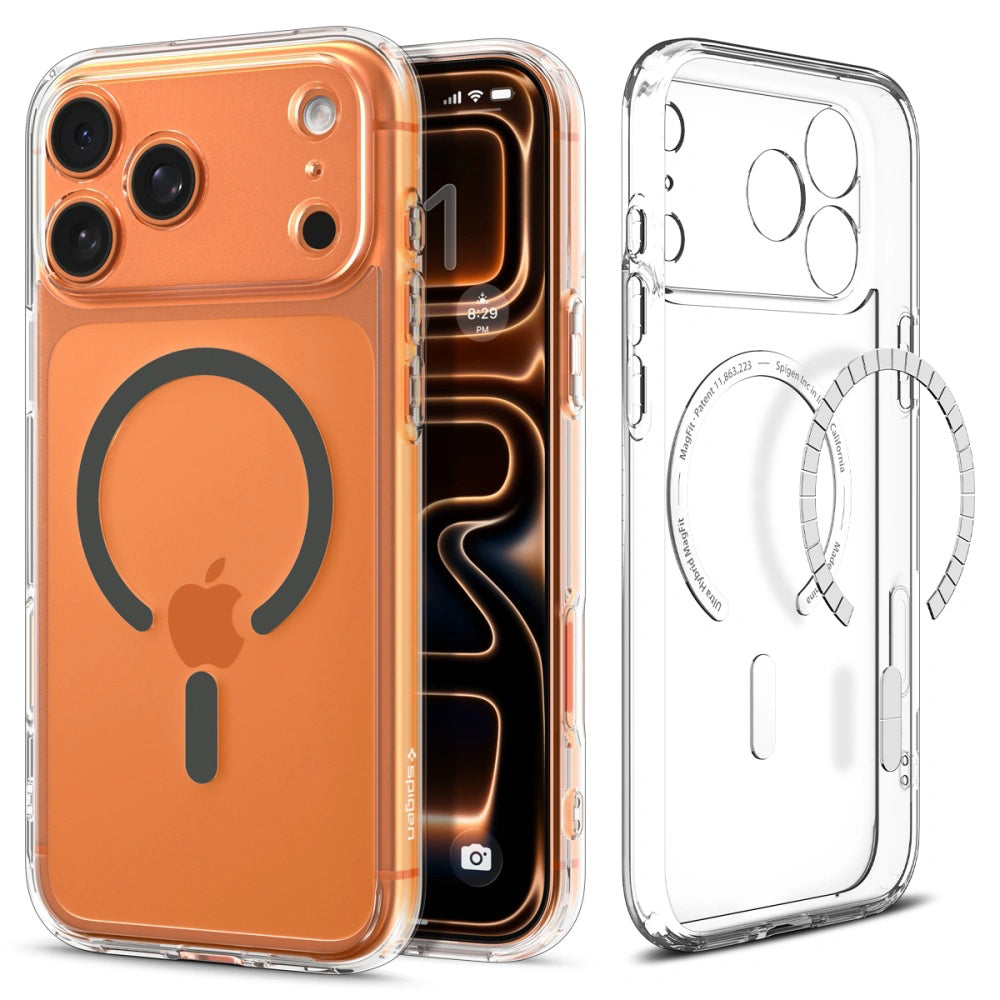 Θήκη MagSafe για Apple iPhone 17 Pro, Spigen, Ultra Hybrid, Γκρι ACS10347