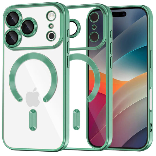 Θήκη MagSafe για Apple iPhone 17 Pro, Techsuit, Luxury Crystal, Ανοιχτό Πράσινο