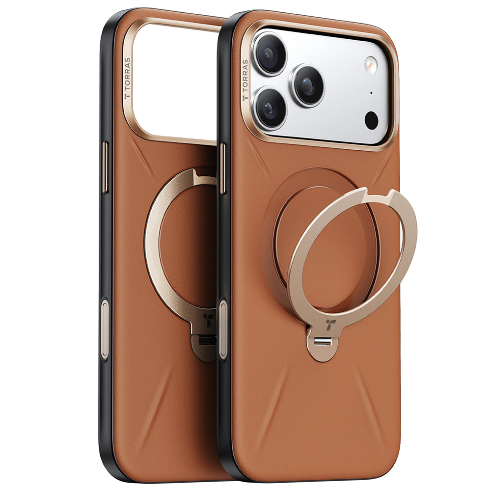Θήκη MagSafe για Apple iPhone 17 Pro, Torras, QPRO Leather, Καφέ