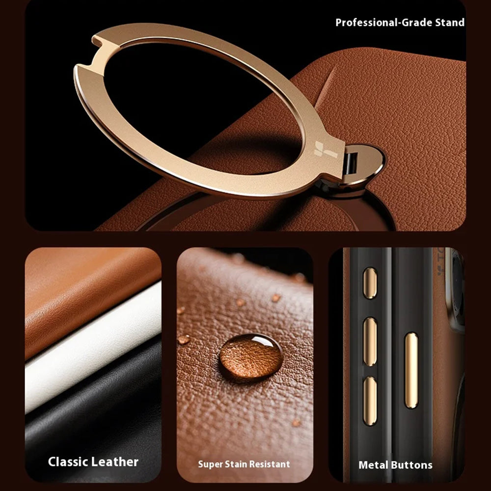 Θήκη MagSafe για Apple iPhone 17 Pro, Torras, QPRO Leather, Καφέ
