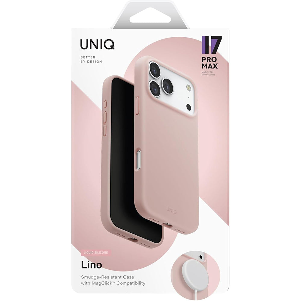 Θήκη MagSafe για Apple iPhone 17 Pro, UNIQ, Lino MagClick, Ροζ