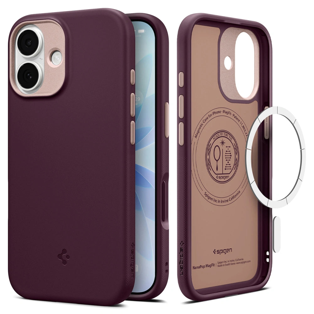 Θήκη MagSafe για Apple iPhone 17, Spigen, Caseology Nano Pop, Βυσσινί ACS10365